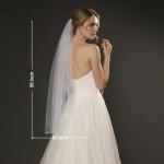 GAODESI Pearl and Crystal Beaded Wedding Fingertip Veil