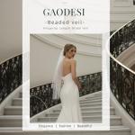 GAODESI Pearl and Crystal Beaded Wedding Fingertip Veil