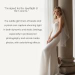 GAODESI Pearl and Crystal Beaded Wedding Fingertip Veil