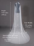 Unsutuo Bridal Cathedral Wedding Veil with Rhinestones