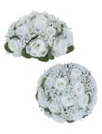 White Rose & Babys Breath Wedding Centerpieces (2pcs)