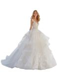 Off-Shoulder Lace Ball Gown Wedding Dress Ivory Bride