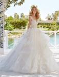 Off-Shoulder Lace Ball Gown Wedding Dress Ivory Bride