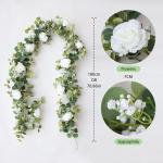Anna's Whimsy Fake Eucalyptus Rose Gypsophila Garland Wedding