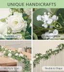 Anna's Whimsy Fake Eucalyptus Rose Gypsophila Garland Wedding