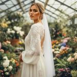 Ivory Bride Wedding Veil with Comb - Fingertip