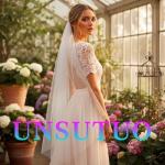 Ivory Bride Wedding Veil with Comb - Fingertip