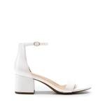 DREAM PAIRS White Low-Chunk Heel Sandal, Size 9