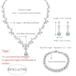 Hadskiss Bridal Jewelry Set with White Cubic Zirconia