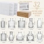 Bulk Set of 30 Vintage Glass Bud Vases