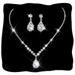 Unicra Crystal Bridal Wedding Jewelry Set - Rhinestone Choker