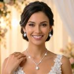Unicra Crystal Bridal Wedding Jewelry Set - Rhinestone Choker