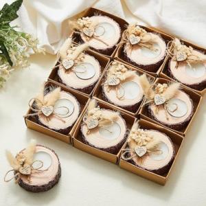 50 Pcs Candle Holders Wedding Favors Rustic Decor