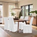 White Universal Stretch Chair Covers for Wedding Banquet