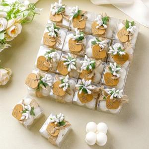 Set of 30 Wedding Favor Bubble Candles Gift Set
