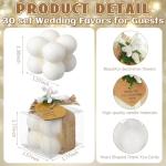 Set of 30 Wedding Favor Bubble Candles Gift Set