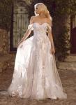 2024 Off Shoulder Lace A-line Wedding Dress - Champgane - Plus Size