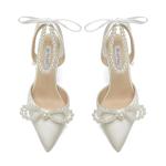 Ivory Pearl High Heel Wedding Shoes for Bride