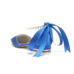 Ivory Satin Pointed Toe Bridal Pumps for Bride