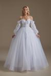SoDigne 2024 Cold Shoulder Lace Wedding Gown White
