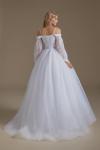 SoDigne 2024 Cold Shoulder Lace Wedding Gown White
