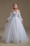 SoDigne 2024 Cold Shoulder Lace Wedding Gown White