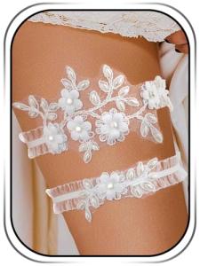 Elegant Pearl Bridal Garter Set for Weddings