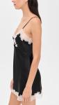 Silk Charmeuse Mini Slip Dress in Black Vintage
