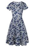 Floral Fit Flare Dress for Summer Wedding Party