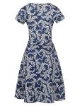 Floral Fit Flare Dress for Summer Wedding Party