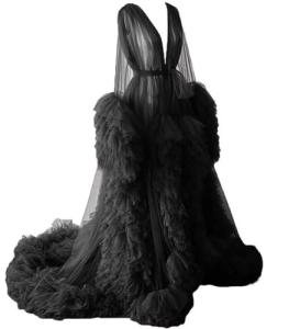 Elegant Lace Tulle Bridal Nightgown Robe Set