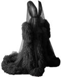 Elegant Lace Tulle Bridal Nightgown Robe Set