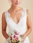 2024 Lace Beach Wedding Dress Ivory A-Line Boho