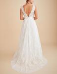 2024 Lace Beach Wedding Dress Ivory A-Line Boho