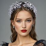 Rhinestone Leaf Crystal Bridal Headband Wedding Hair Accessories