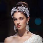 Rhinestone Leaf Crystal Bridal Headband Wedding Hair Accessories