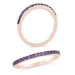 Le Vian Purple Amethyst Stackable Wedding Ring Size 8
