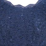 Navy tea length sequin dress by Alex Evenings