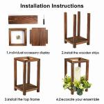 Neoflavie 24pc Wooden Lantern Centerpieces for Farmhouse Weddings