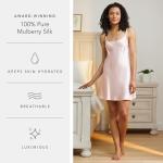 Elegant White Silk Chemise for Women