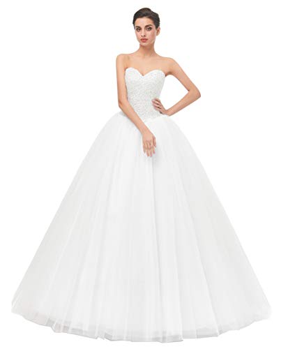Ball Gown Bridal Wedding Dress for Women - Ivory