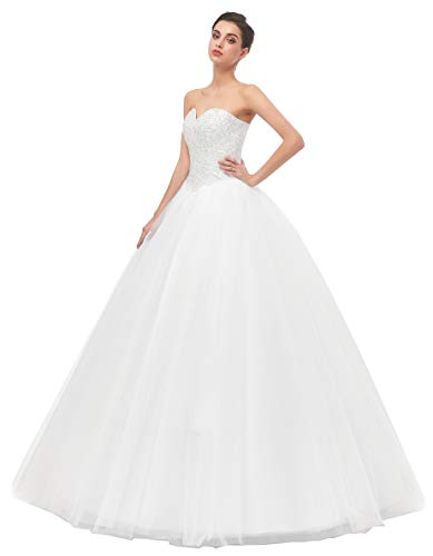 Ball Gown Bridal Wedding Dress for Women - Ivory