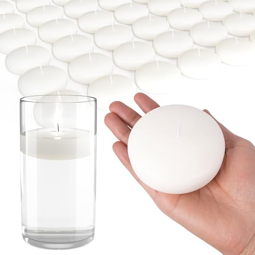 102 Pack White Floating Candles for Weddings