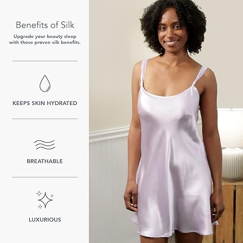 Elegant White Silk Chemise for Women