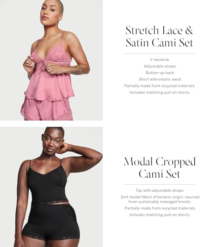 Victoria's Secret Lace & Satin Cami Lingerie Set