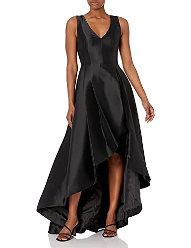 Calvin Klein Women's Black High Low V-Neck Dress