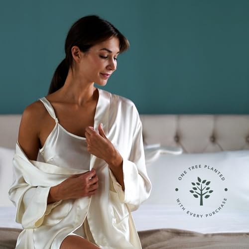 Elegant White Silk Chemise for Women