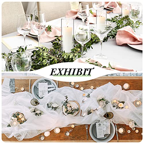 24 White Pillar Candles with Glass Holders