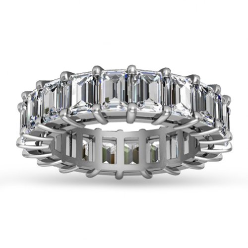 5.00 ct Emerald Cut Diamond Eternity Wedding Band