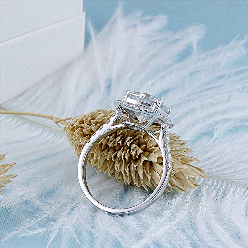 DovEggs 14K White Gold 2ct Cushion Cut Engagement Ring